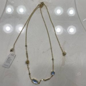 Blue Kendra Scott gold metal necklace